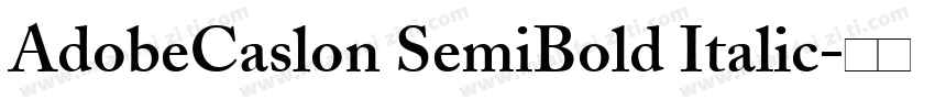 AdobeCaslon SemiBold Italic字体转换